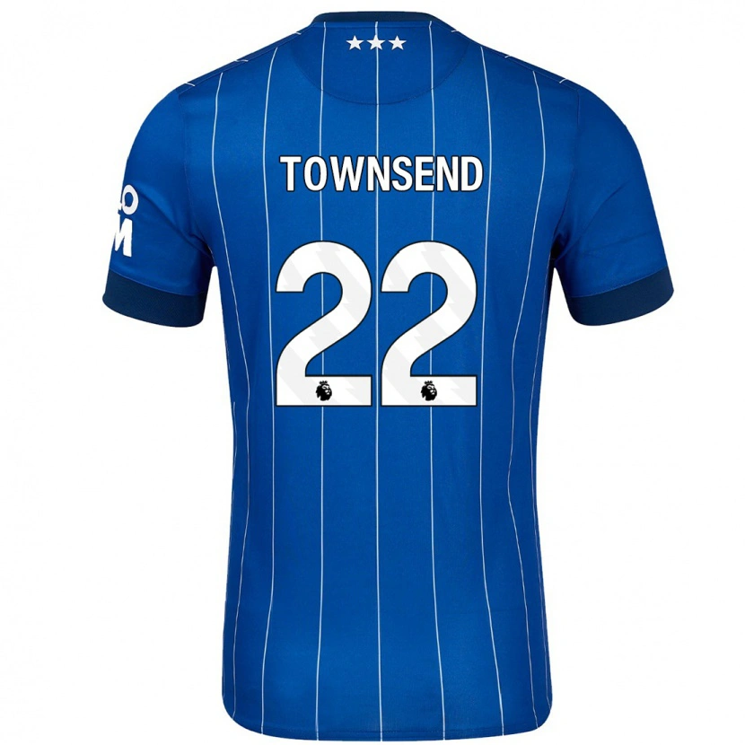 Danxen Børn Conor Townsend #22 Marineblå Hjemmebane Spillertrøjer 2024/25 Trøje T-Shirt