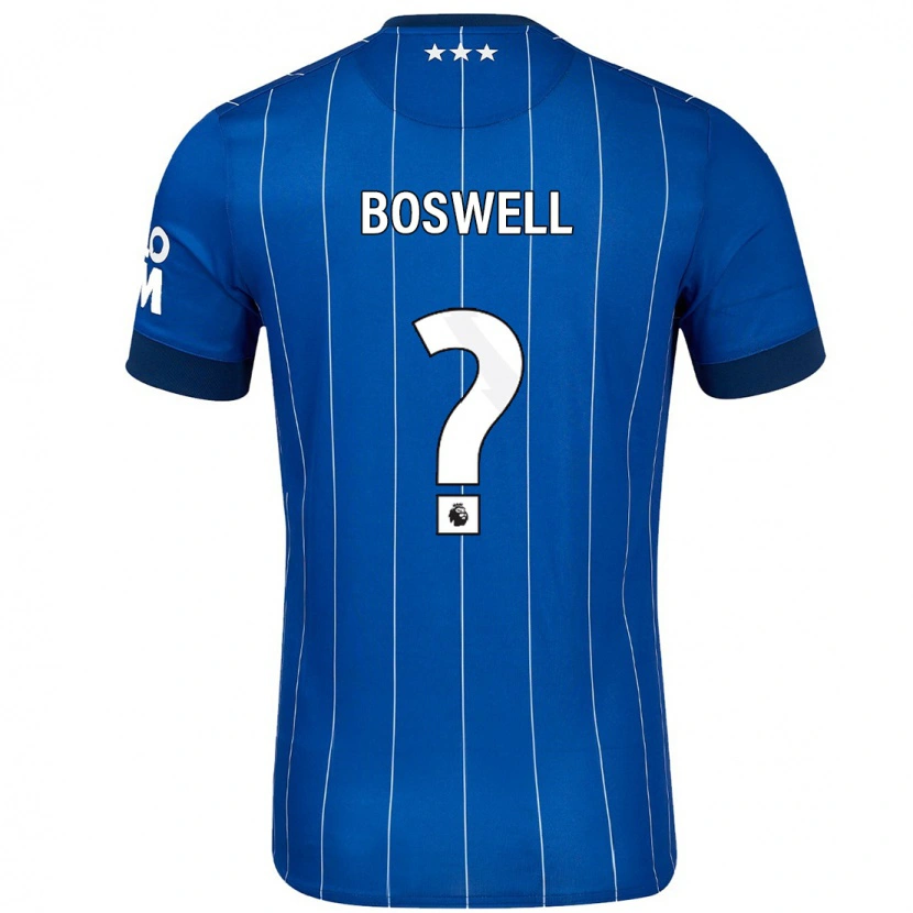 Danxen Børn Ashton Boswell #0 Marineblå Hjemmebane Spillertrøjer 2024/25 Trøje T-Shirt