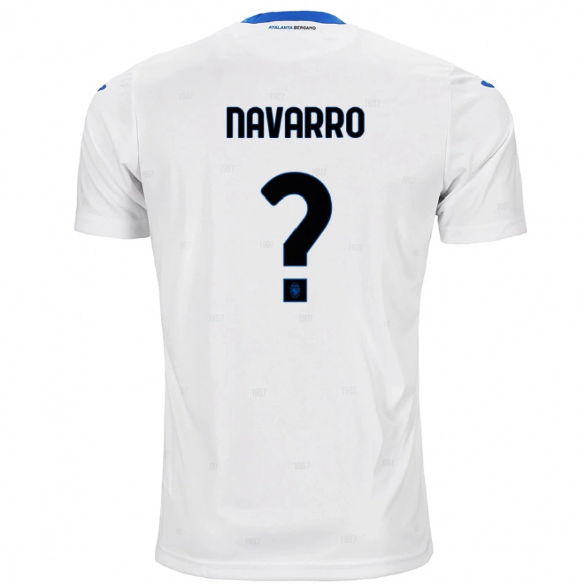 Danxen Børn Albert Navarro #0 Hvid Udebane Spillertrøjer 2024/25 Trøje T-Shirt