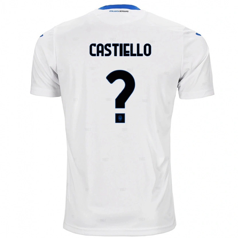 Danxen Børn Alex Castiello #0 Hvid Udebane Spillertrøjer 2024/25 Trøje T-Shirt