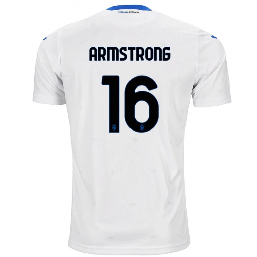 Danxen Børn Daniel Armstrong #16 Hvid Udebane Spillertrøjer 2024/25 Trøje T-Shirt