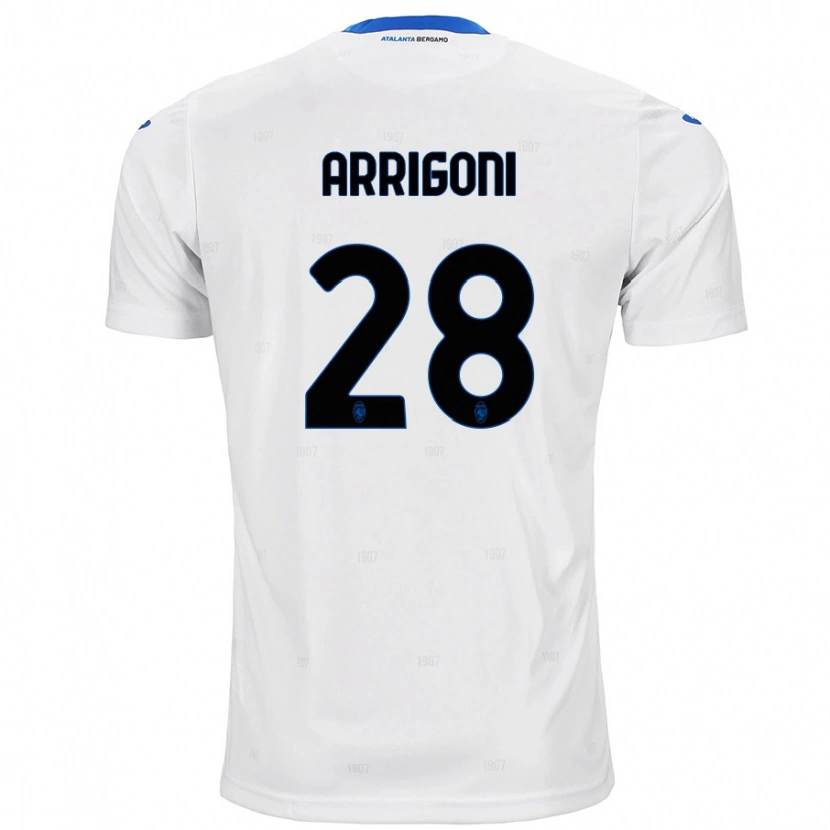 Danxen Børn Mattia Arrigoni #28 Hvid Udebane Spillertrøjer 2024/25 Trøje T-Shirt