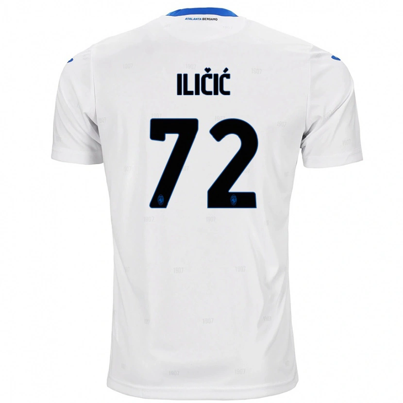 Danxen Børn Josip Ilicic #72 Hvid Udebane Spillertrøjer 2024/25 Trøje T-Shirt