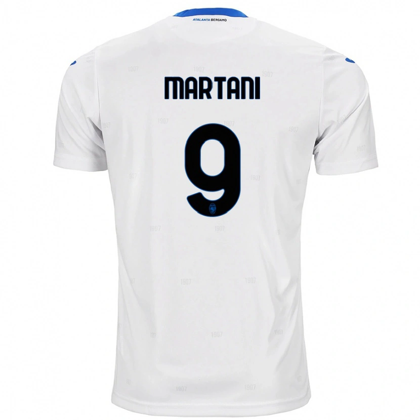 Danxen Børn Alice Martani #9 Hvid Udebane Spillertrøjer 2024/25 Trøje T-Shirt