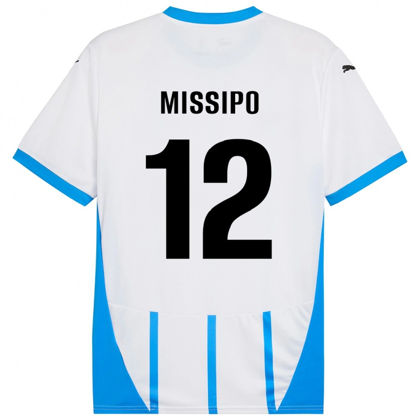 Danxen Børn Kassandra Missipo #12 Hvid Blå Udebane Spillertrøjer 2024/25 Trøje T-Shirt