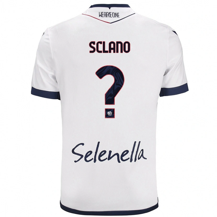 Danxen Børn Saymon Sclano #0 Hvid Kongeblå Udebane Spillertrøjer 2024/25 Trøje T-Shirt
