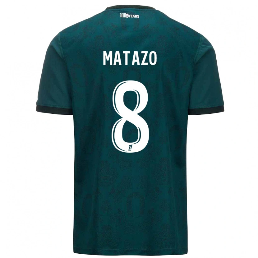 Danxen Børn Eliot Matazo #8 Mørkegrøn Udebane Spillertrøjer 2024/25 Trøje T-Shirt