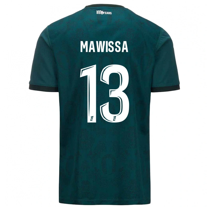 Danxen Børn Christian Mawissa #13 Mørkegrøn Udebane Spillertrøjer 2024/25 Trøje T-Shirt