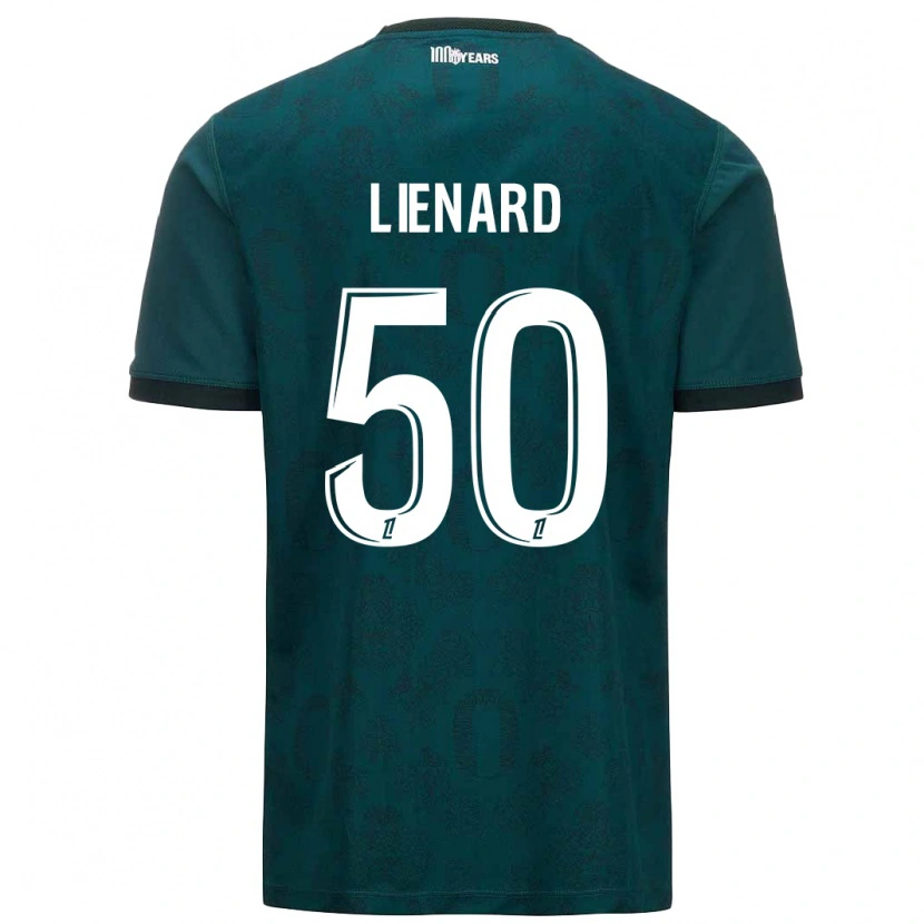 Danxen Børn Yann Lienard #50 Mørkegrøn Udebane Spillertrøjer 2024/25 Trøje T-Shirt