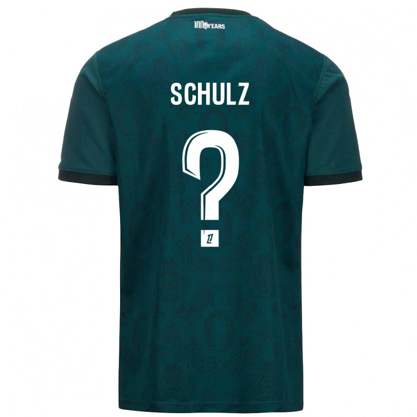 Danxen Børn Ethan Schulz #0 Mørkegrøn Udebane Spillertrøjer 2024/25 Trøje T-Shirt