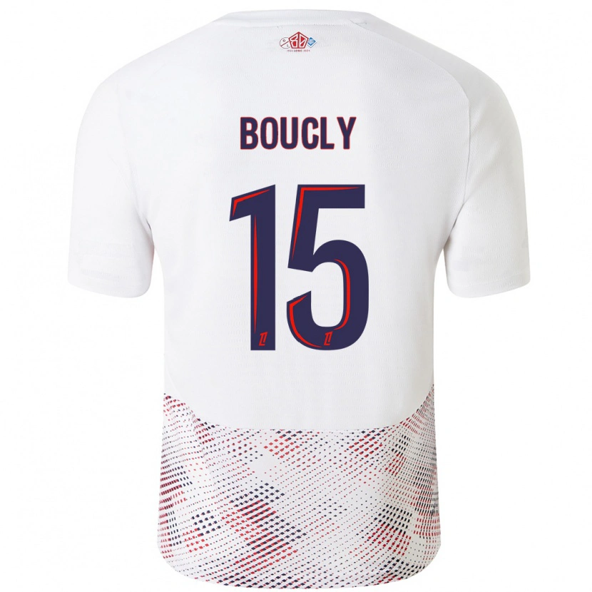 Danxen Børn Maite Boucly #15 Hvid Kongeblå Udebane Spillertrøjer 2024/25 Trøje T-Shirt