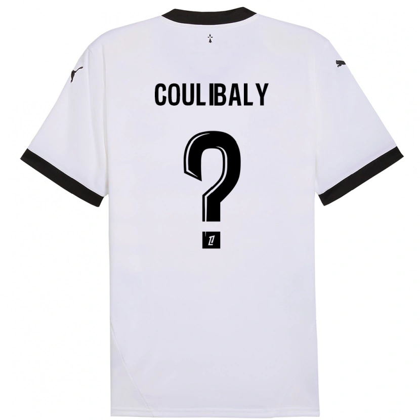 Danxen Børn Joël Coulibaly #0 Hvid Sort Udebane Spillertrøjer 2024/25 Trøje T-Shirt