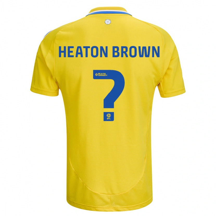 Danxen Børn Heaton Brown #0 Gul Blå Udebane Spillertrøjer 2024/25 Trøje T-Shirt