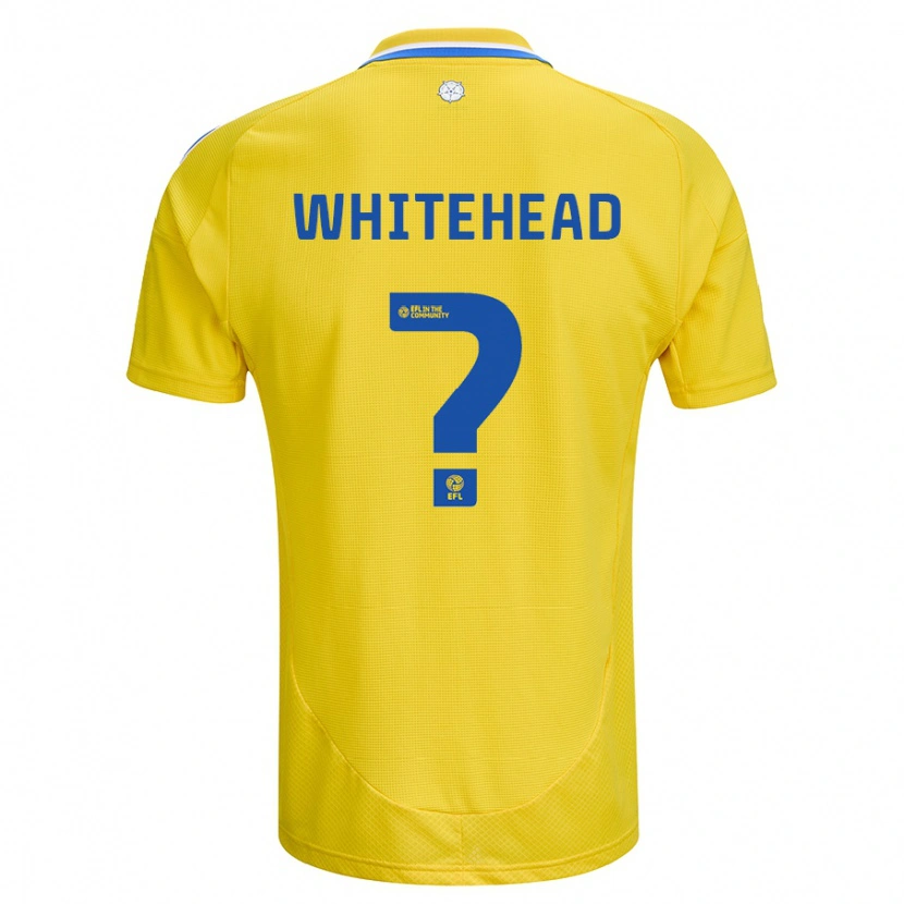 Danxen Børn Louie Whitehead #0 Gul Blå Udebane Spillertrøjer 2024/25 Trøje T-Shirt