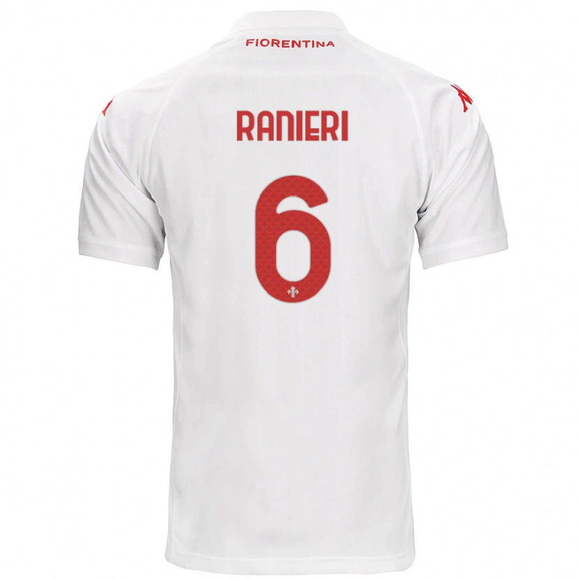 Danxen Børn Luca Ranieri #6 Hvid Udebane Spillertrøjer 2024/25 Trøje T-Shirt
