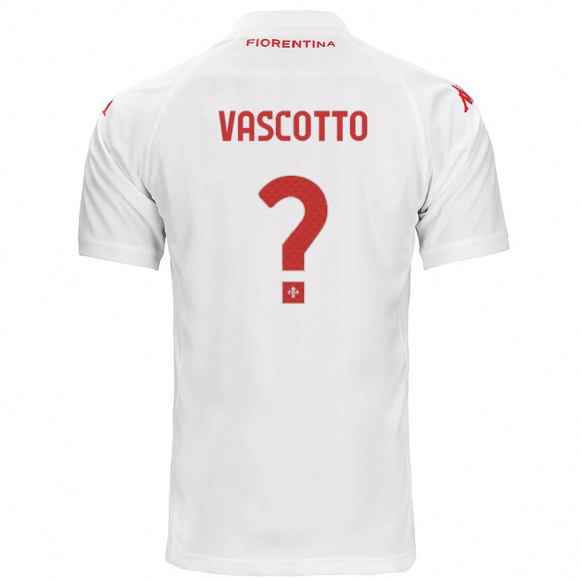 Danxen Børn Edoardo Vascotto #0 Hvid Udebane Spillertrøjer 2024/25 Trøje T-Shirt