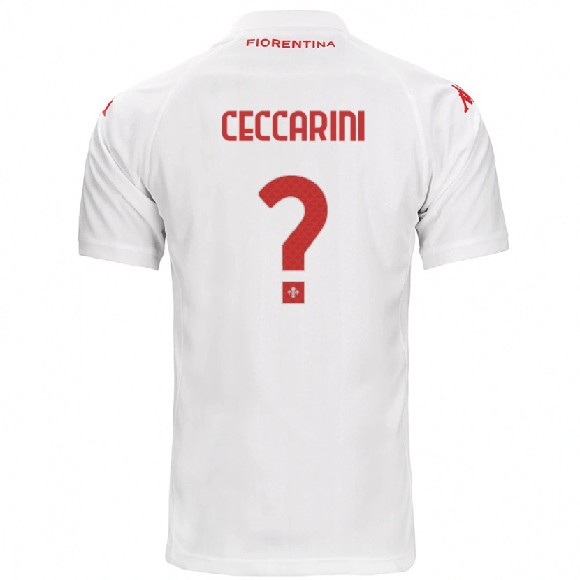 Danxen Børn Mattia Ceccarini #0 Hvid Udebane Spillertrøjer 2024/25 Trøje T-Shirt