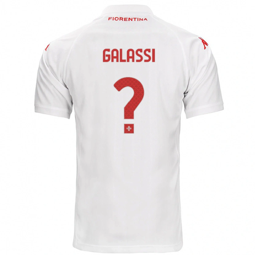 Danxen Børn Andrea Galassi #0 Hvid Udebane Spillertrøjer 2024/25 Trøje T-Shirt