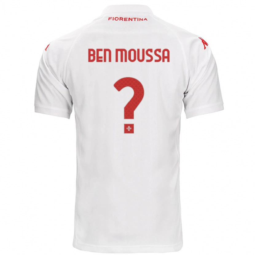 Danxen Børn Mehdi Ben Moussa #0 Hvid Udebane Spillertrøjer 2024/25 Trøje T-Shirt