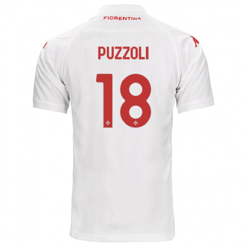 Danxen Børn Giorgio Puzzoli #18 Hvid Udebane Spillertrøjer 2024/25 Trøje T-Shirt