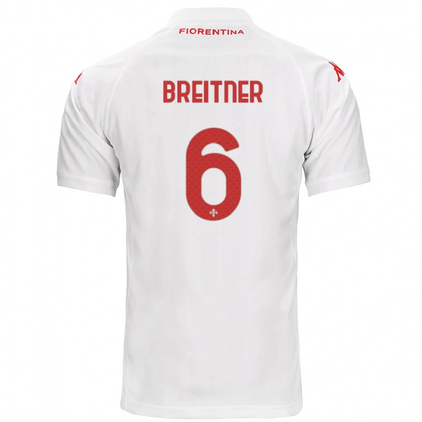 Danxen Børn Stephanie Breitner #6 Hvid Udebane Spillertrøjer 2024/25 Trøje T-Shirt