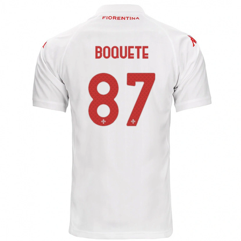 Danxen Børn Verónica Boquete #87 Hvid Udebane Spillertrøjer 2024/25 Trøje T-Shirt