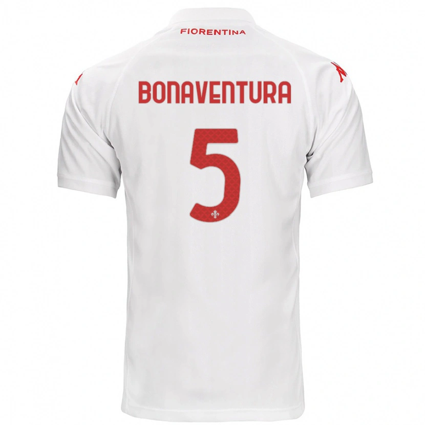 Danxen Børn Giacomo Bonaventura #5 Hvid Udebane Spillertrøjer 2024/25 Trøje T-Shirt