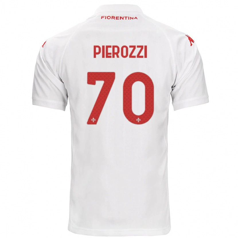 Danxen Børn Niccolò Pierozzi #70 Hvid Udebane Spillertrøjer 2024/25 Trøje T-Shirt