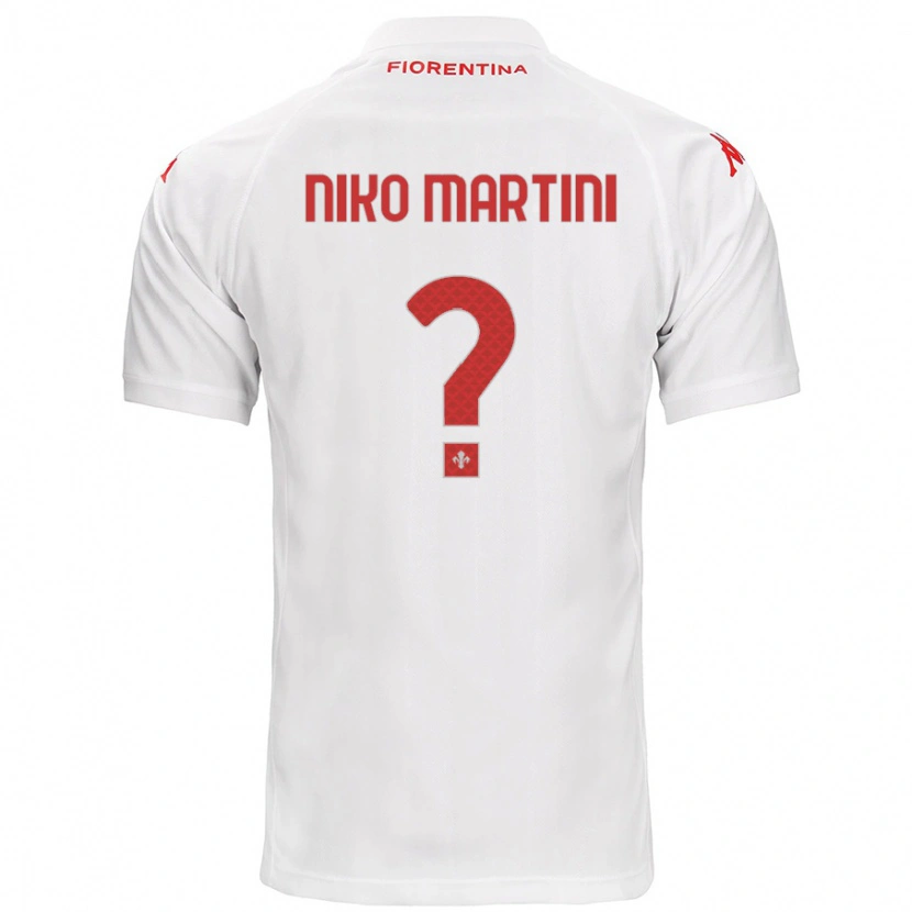 Danxen Børn Niko Martini #0 Hvid Udebane Spillertrøjer 2024/25 Trøje T-Shirt
