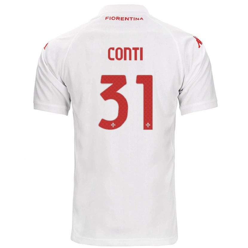 Danxen Børn Gabriele Conti #31 Hvid Udebane Spillertrøjer 2024/25 Trøje T-Shirt
