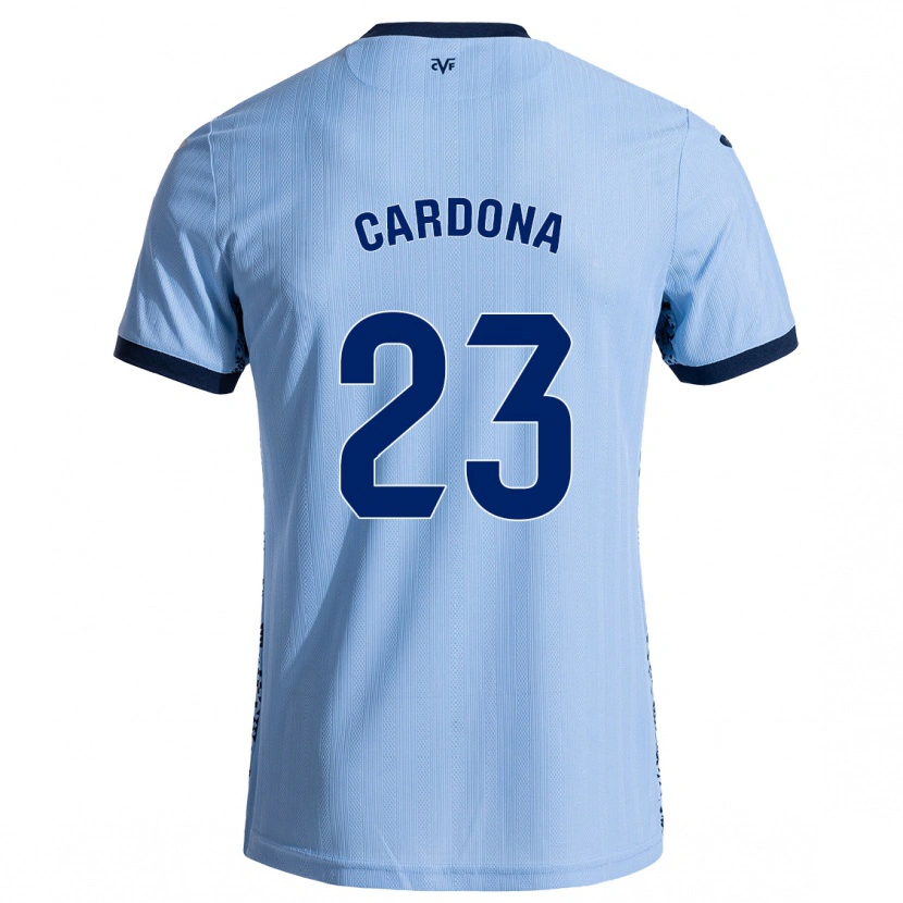Danxen Børn Sergi Cardona #23 Himmelblå Udebane Spillertrøjer 2024/25 Trøje T-Shirt