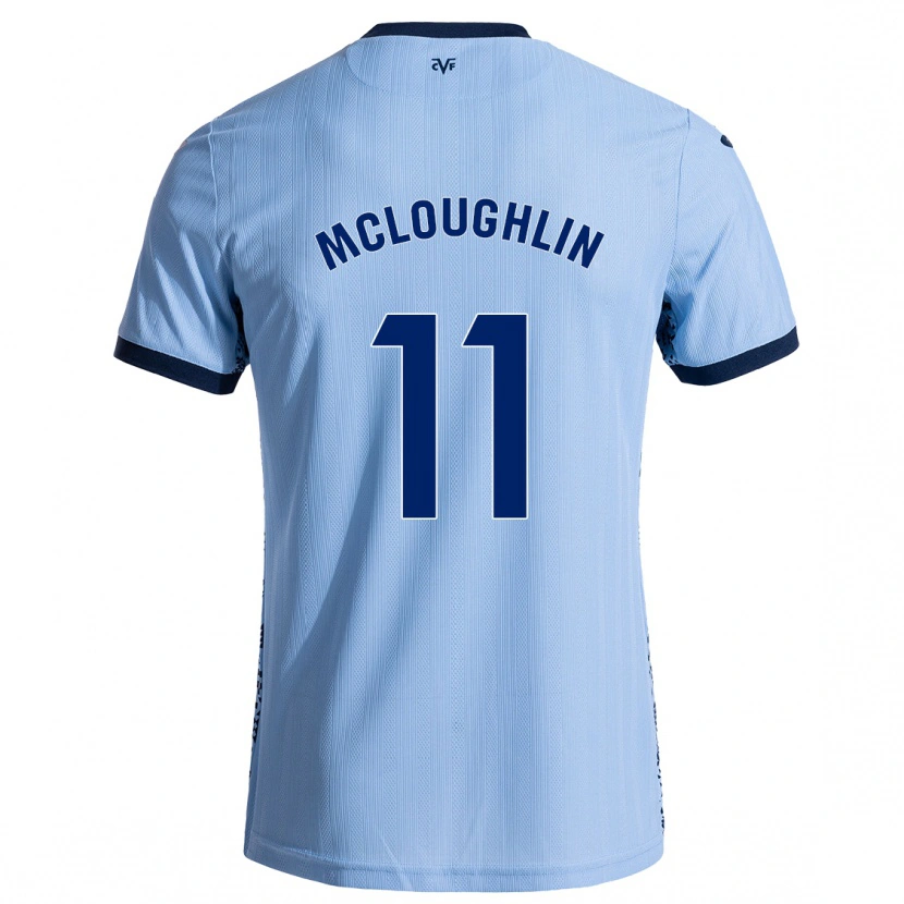 Danxen Børn Caden Mcloughlin #11 Himmelblå Udebane Spillertrøjer 2024/25 Trøje T-Shirt