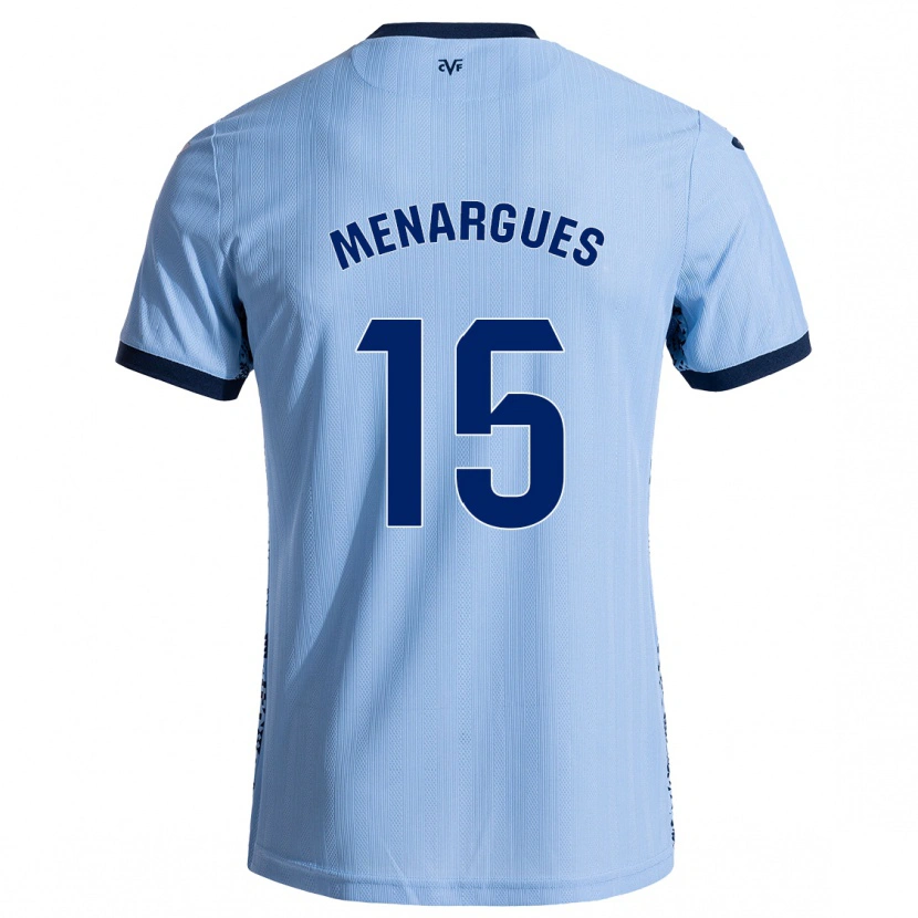 Danxen Børn Joseda Menargues #15 Himmelblå Udebane Spillertrøjer 2024/25 Trøje T-Shirt