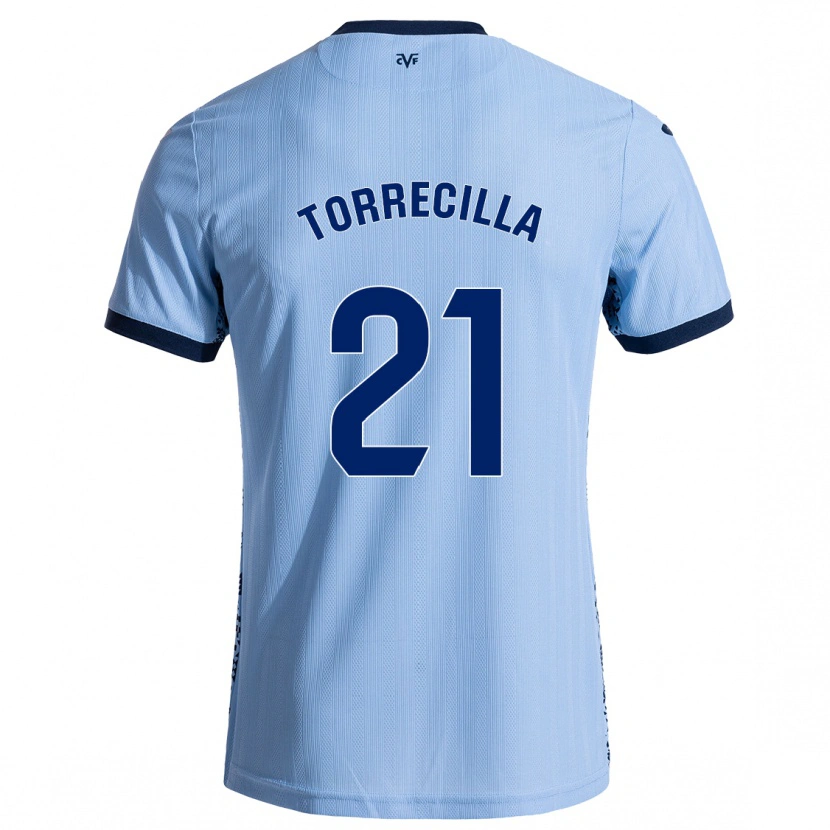 Danxen Børn Virginia Torrecilla #21 Himmelblå Udebane Spillertrøjer 2024/25 Trøje T-Shirt