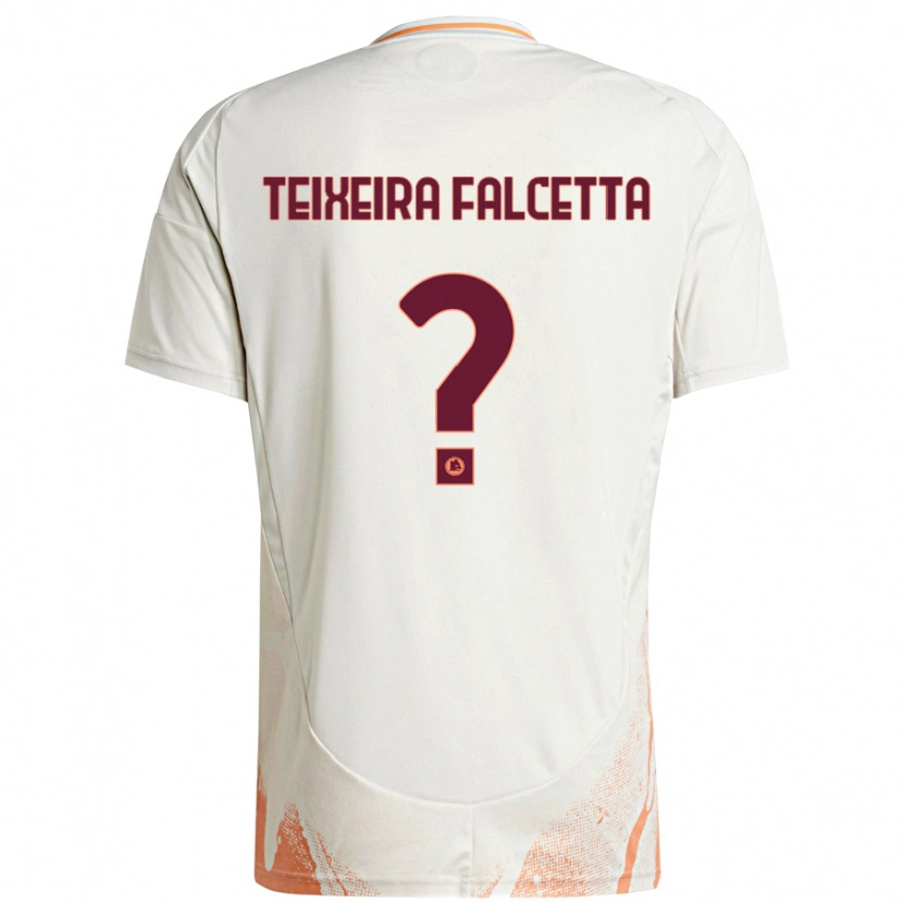 Danxen Børn Pietro Teixeira Falcetta #0 Creme Hvid Orange Udebane Spillertrøjer 2024/25 Trøje T-Shirt