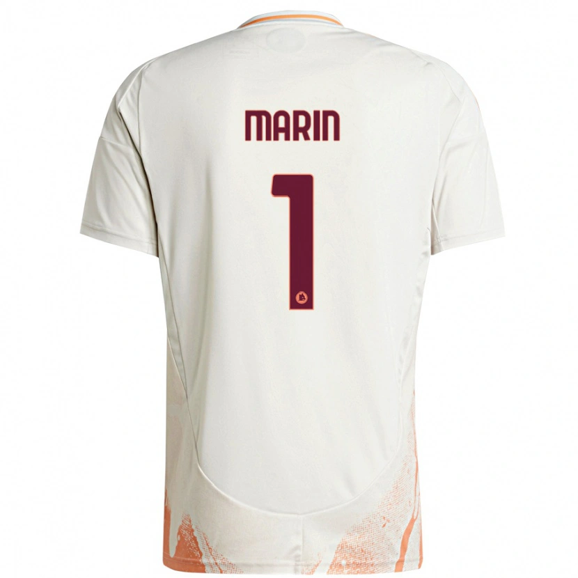 Danxen Børn Renato Marin #1 Creme Hvid Orange Udebane Spillertrøjer 2024/25 Trøje T-Shirt