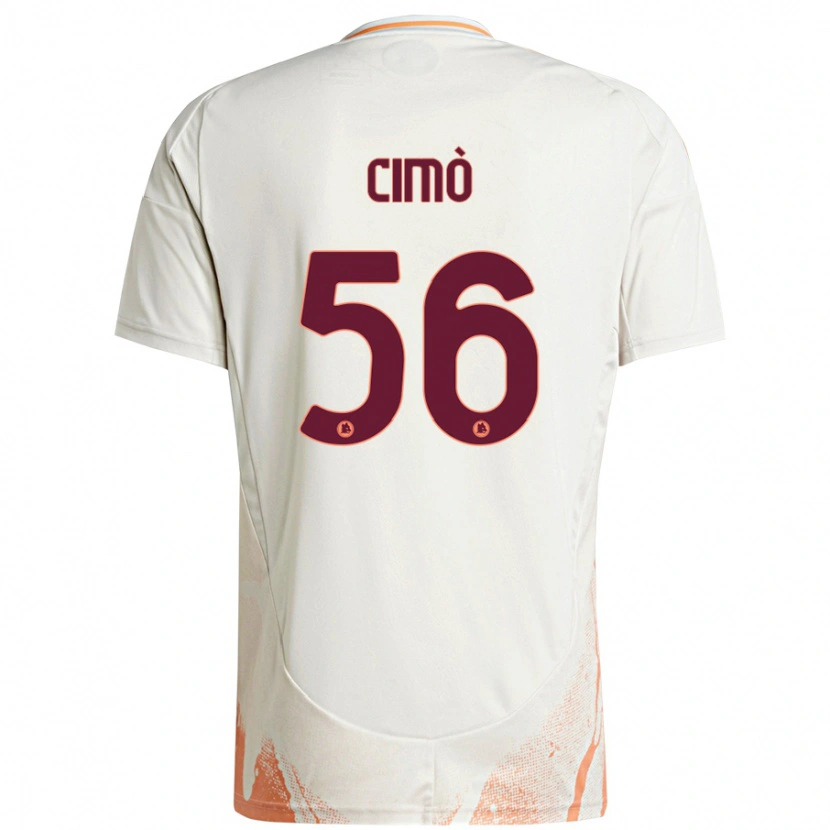 Danxen Børn Giada Cimò #56 Creme Hvid Orange Udebane Spillertrøjer 2024/25 Trøje T-Shirt