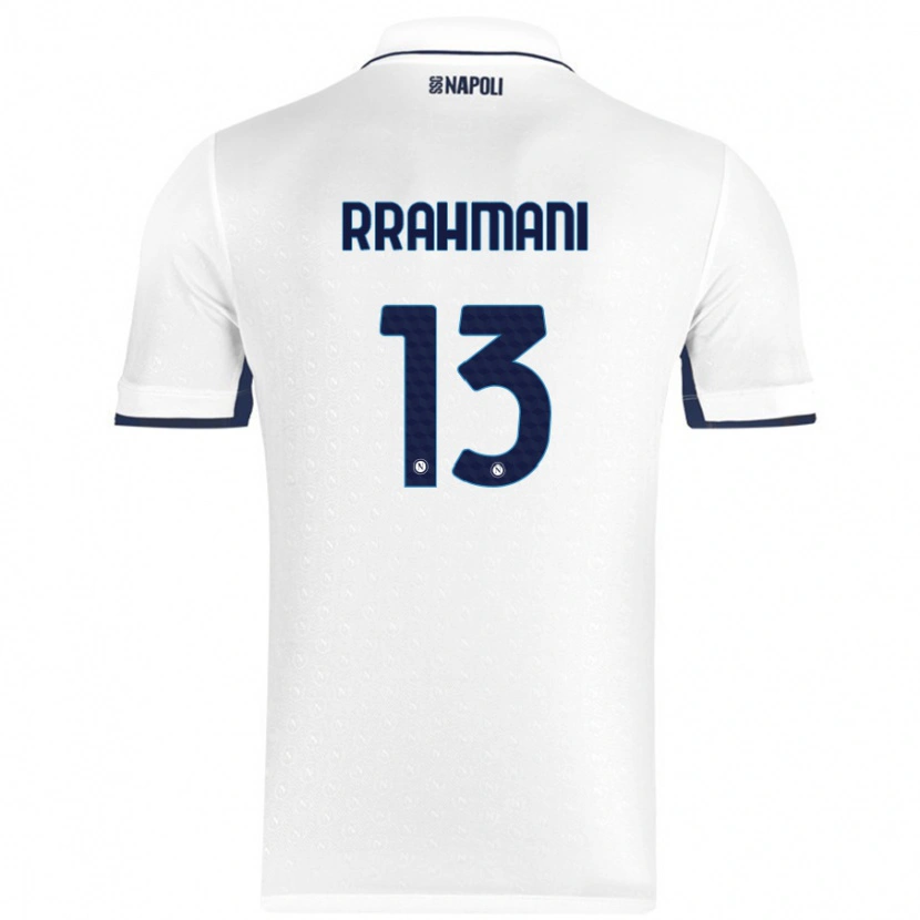 Danxen Børn Amir Rrahmani #13 Hvid Kongeblå Udebane Spillertrøjer 2024/25 Trøje T-Shirt