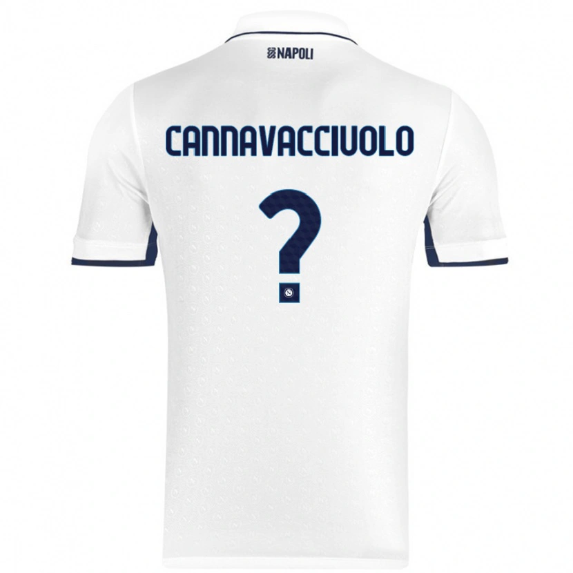 Danxen Børn Luigi Pio Cannavacciuolo #0 Hvid Kongeblå Udebane Spillertrøjer 2024/25 Trøje T-Shirt
