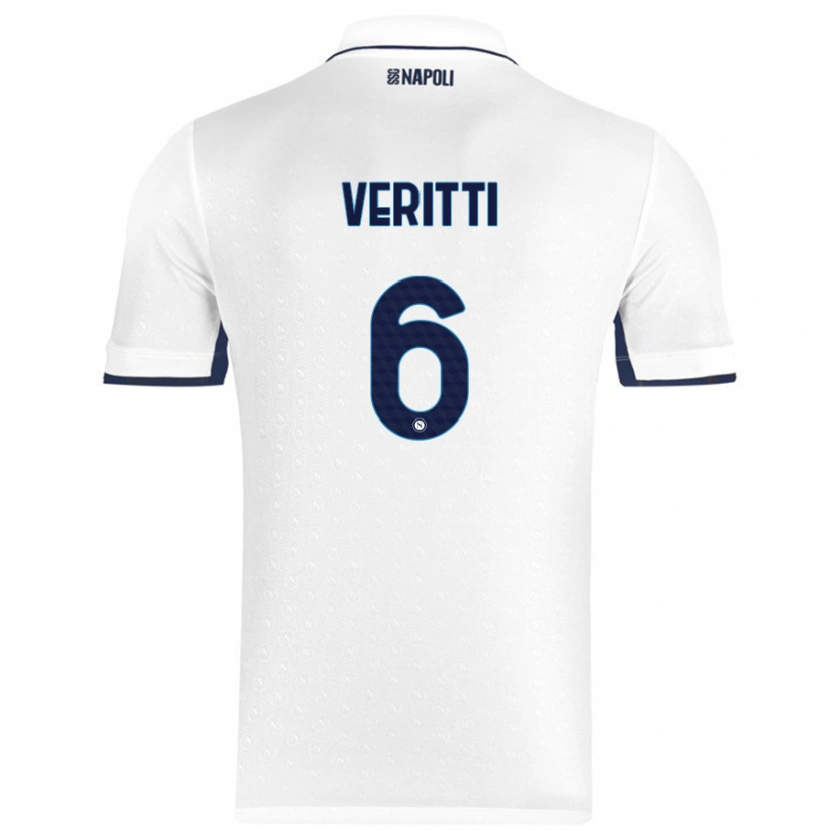 Danxen Børn Federica Veritti #6 Hvid Kongeblå Udebane Spillertrøjer 2024/25 Trøje T-Shirt