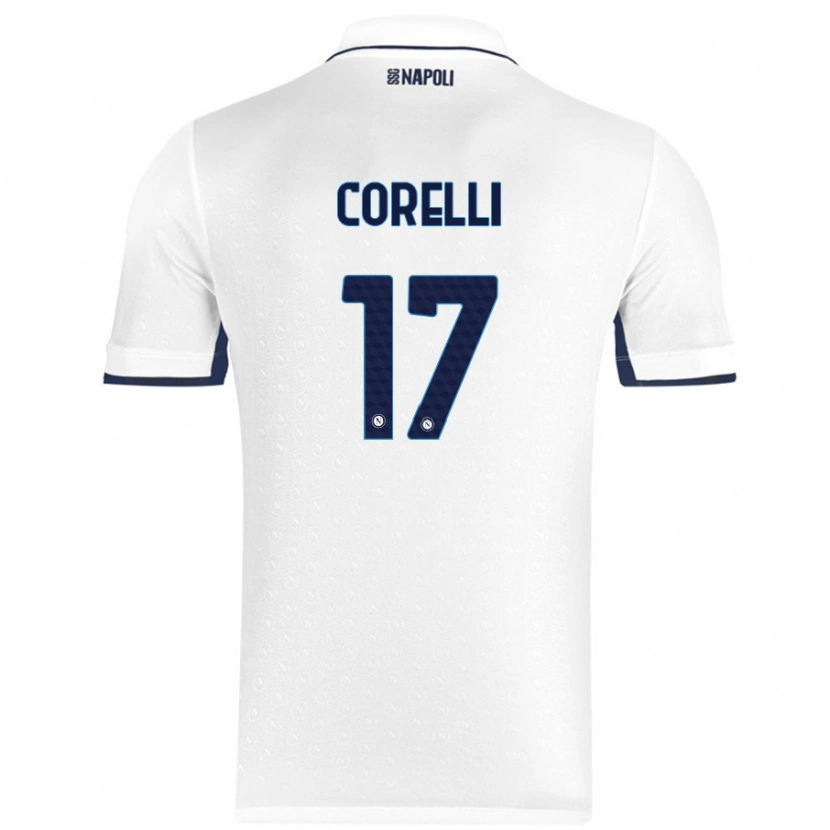 Danxen Børn Alice Corelli #17 Hvid Kongeblå Udebane Spillertrøjer 2024/25 Trøje T-Shirt
