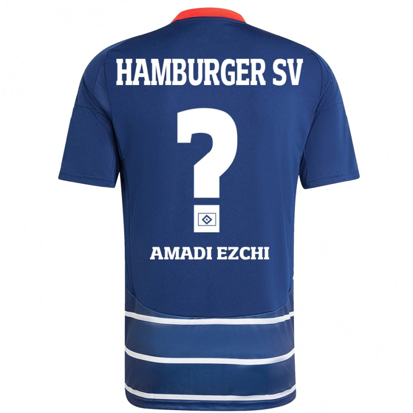 Danxen Børn Emmanuel Amadi Ezchi #0 Mørkeblå Udebane Spillertrøjer 2024/25 Trøje T-Shirt
