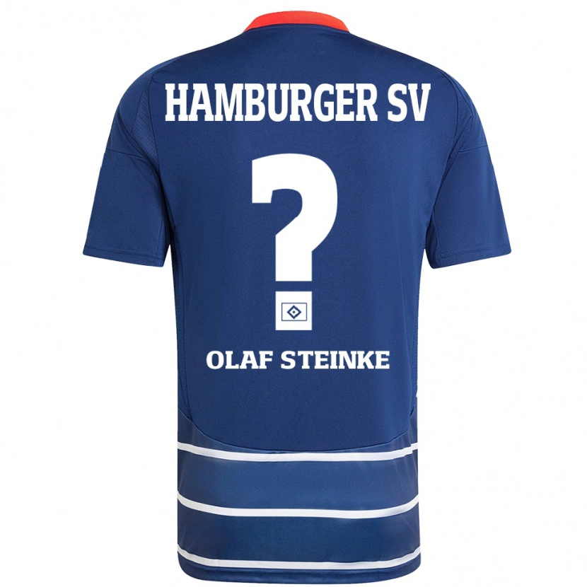 Danxen Børn Eric Olaf Steinke #0 Mørkeblå Udebane Spillertrøjer 2024/25 Trøje T-Shirt