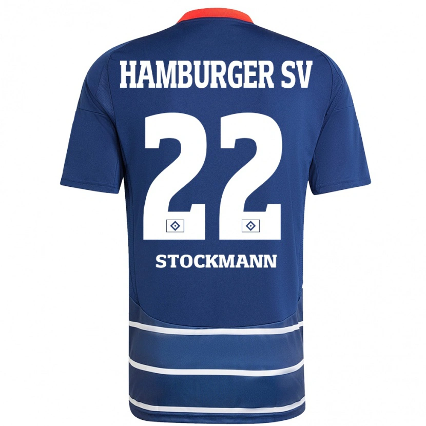 Danxen Børn Sarah Stöckmann #22 Mørkeblå Udebane Spillertrøjer 2024/25 Trøje T-Shirt