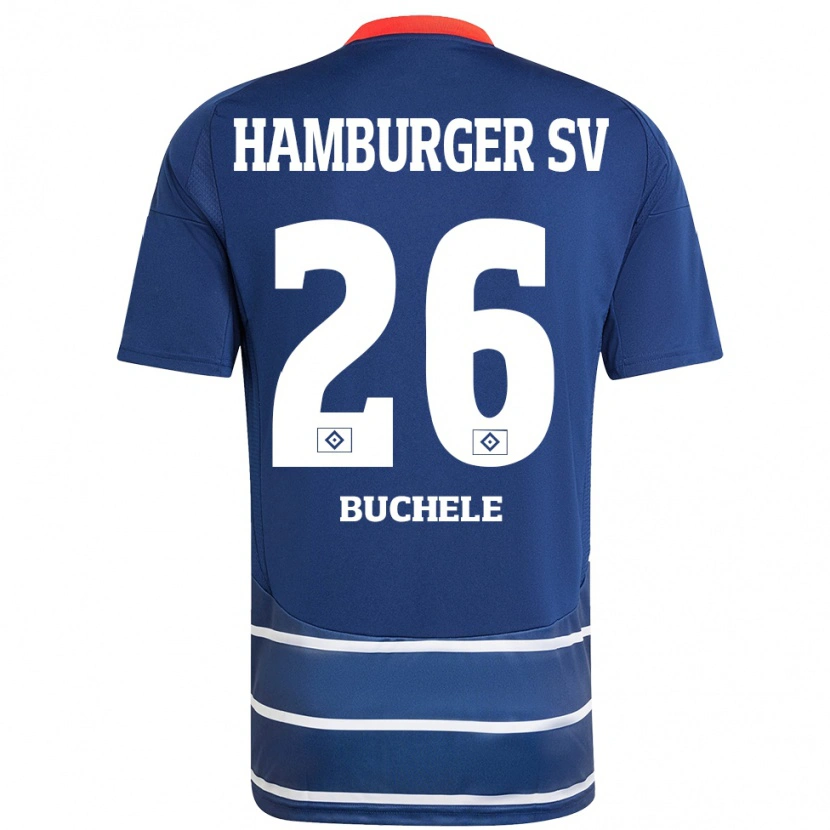 Danxen Børn Mia Büchele #26 Mørkeblå Udebane Spillertrøjer 2024/25 Trøje T-Shirt