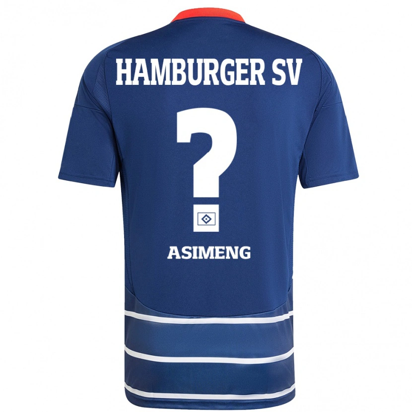 Danxen Børn Christopher Asimeng #0 Mørkeblå Udebane Spillertrøjer 2024/25 Trøje T-Shirt