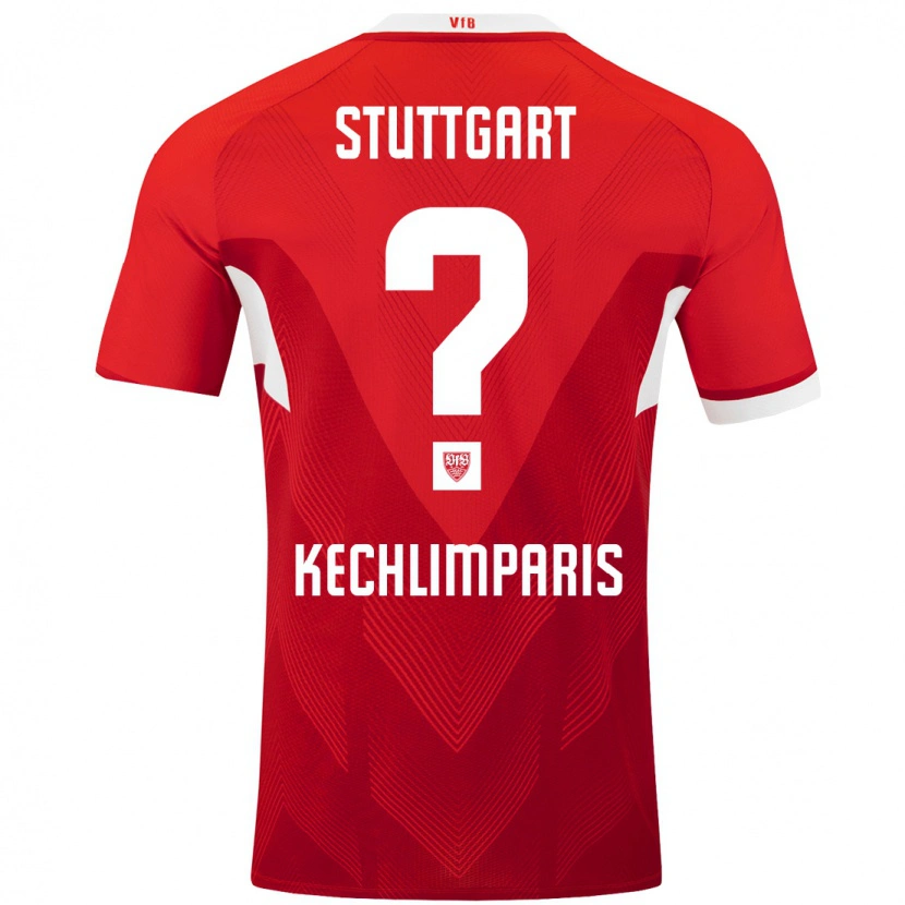 Danxen Børn Ioannis Kechlimparis #0 Rød Hvid Udebane Spillertrøjer 2024/25 Trøje T-Shirt