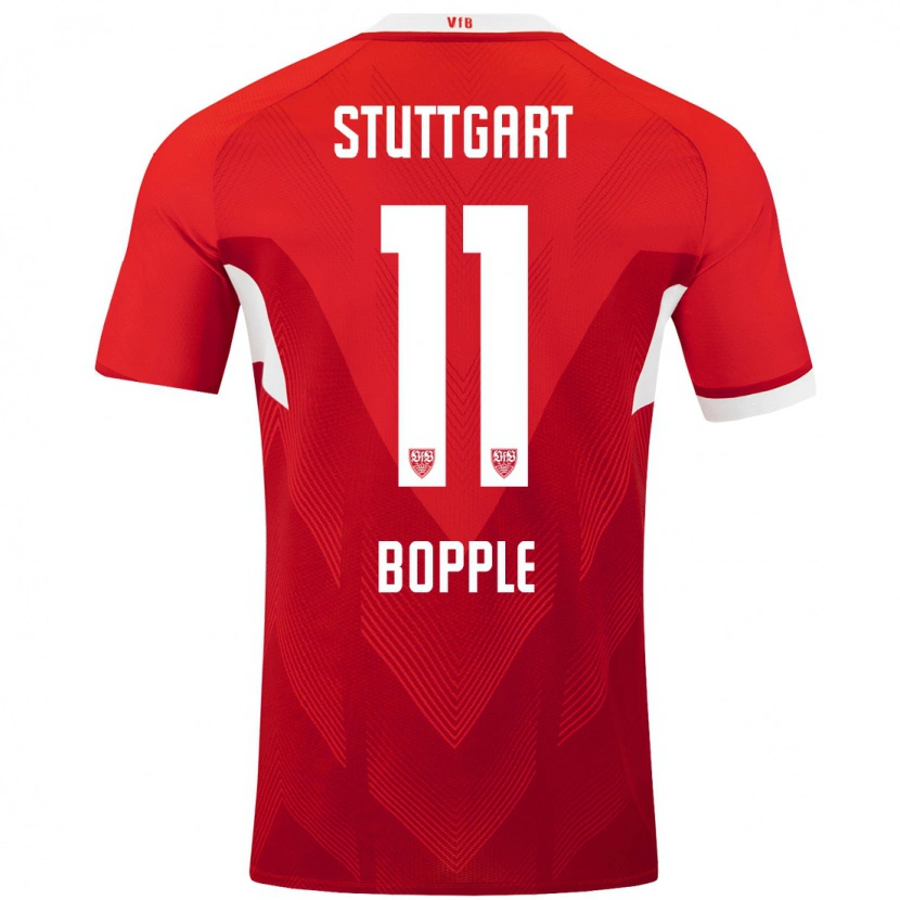 Danxen Børn Teresa Böpple #11 Rød Hvid Udebane Spillertrøjer 2024/25 Trøje T-Shirt