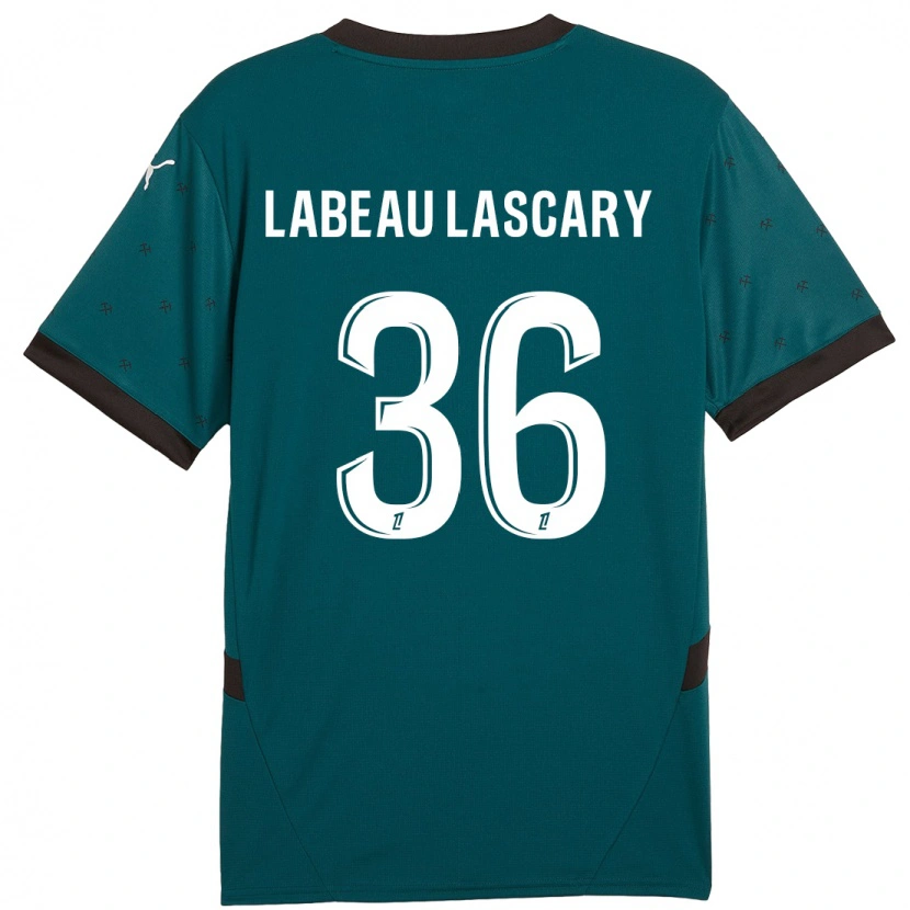 Danxen Børn Rémy Labeau Lascary #36 Mørkegrøn Udebane Spillertrøjer 2024/25 Trøje T-Shirt