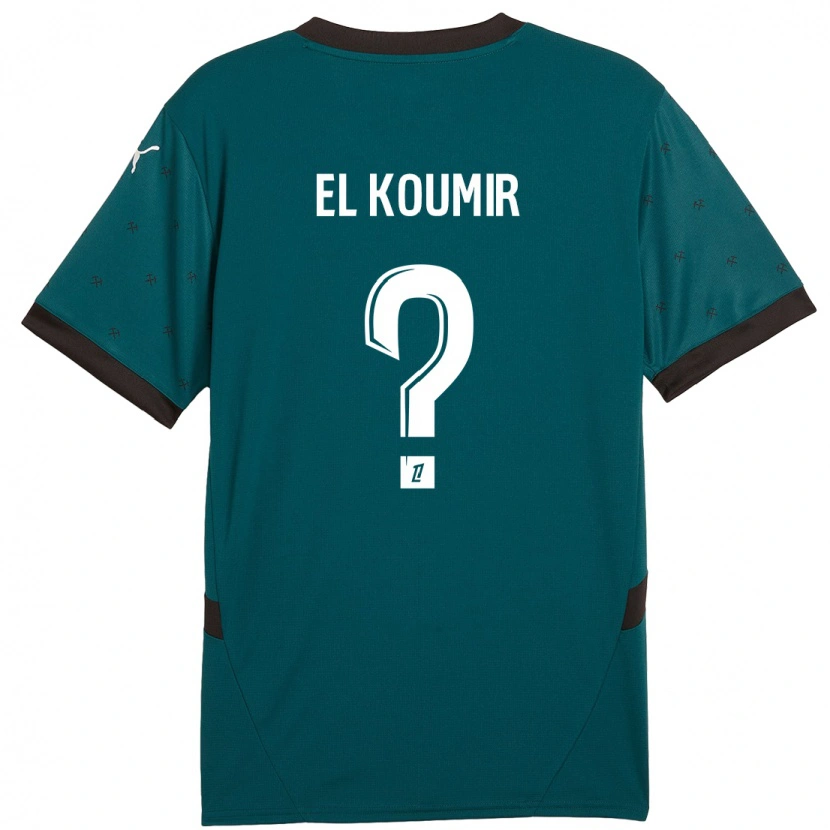 Danxen Børn Kaïna El Koumir #0 Mørkegrøn Udebane Spillertrøjer 2024/25 Trøje T-Shirt